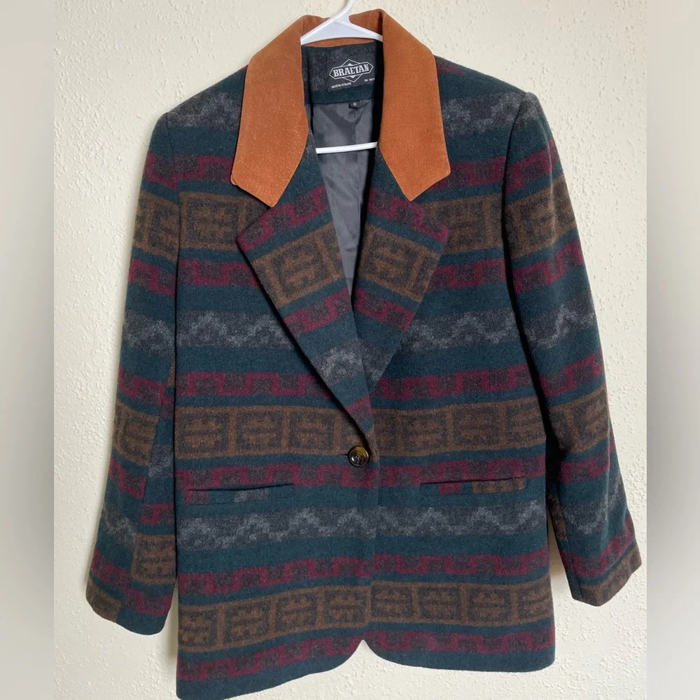 Braetan Vintage Wool Blazer - Picture 1 of 9
